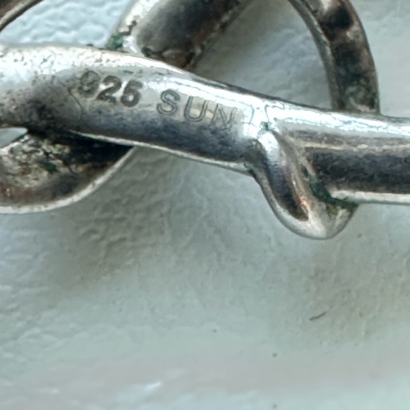 Helzberg Diamonds Sterling silver diamond infinity necklace and earrings set. - Picture 5 of 9